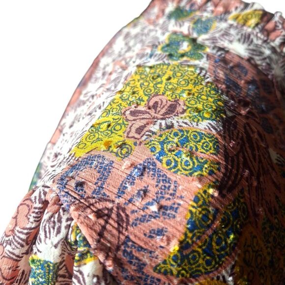 Joie “Mintee G” Peasant Blouse – Warm Terracotta Floral – Women’s Large (NWT Con - Picture 5 of 7